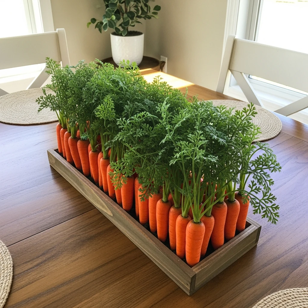 Unexpected Carrot Patch Tray - 50 Easy DIY Easter Centerpieces for a High-End Table Look
