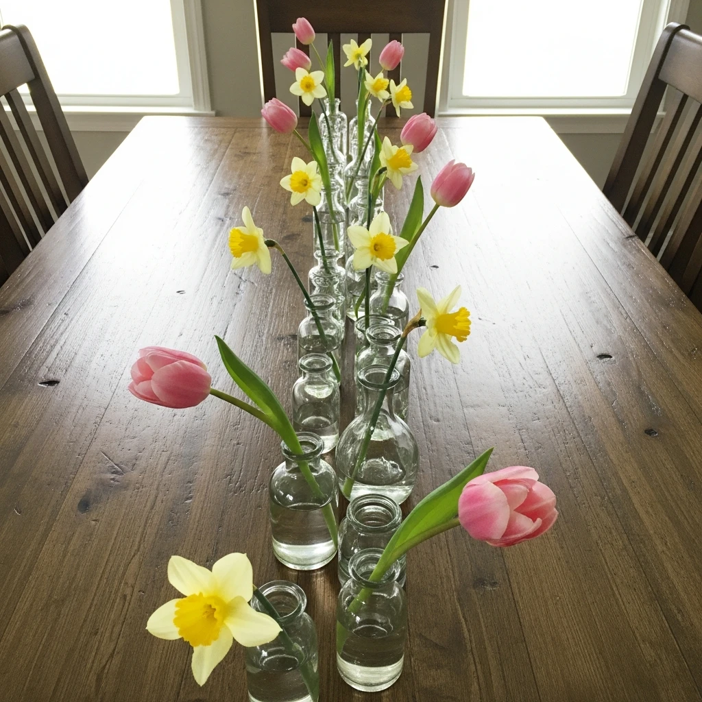 Clean Single-Stem Vases - 50 Easy DIY Easter Centerpieces for a High-End Table Look