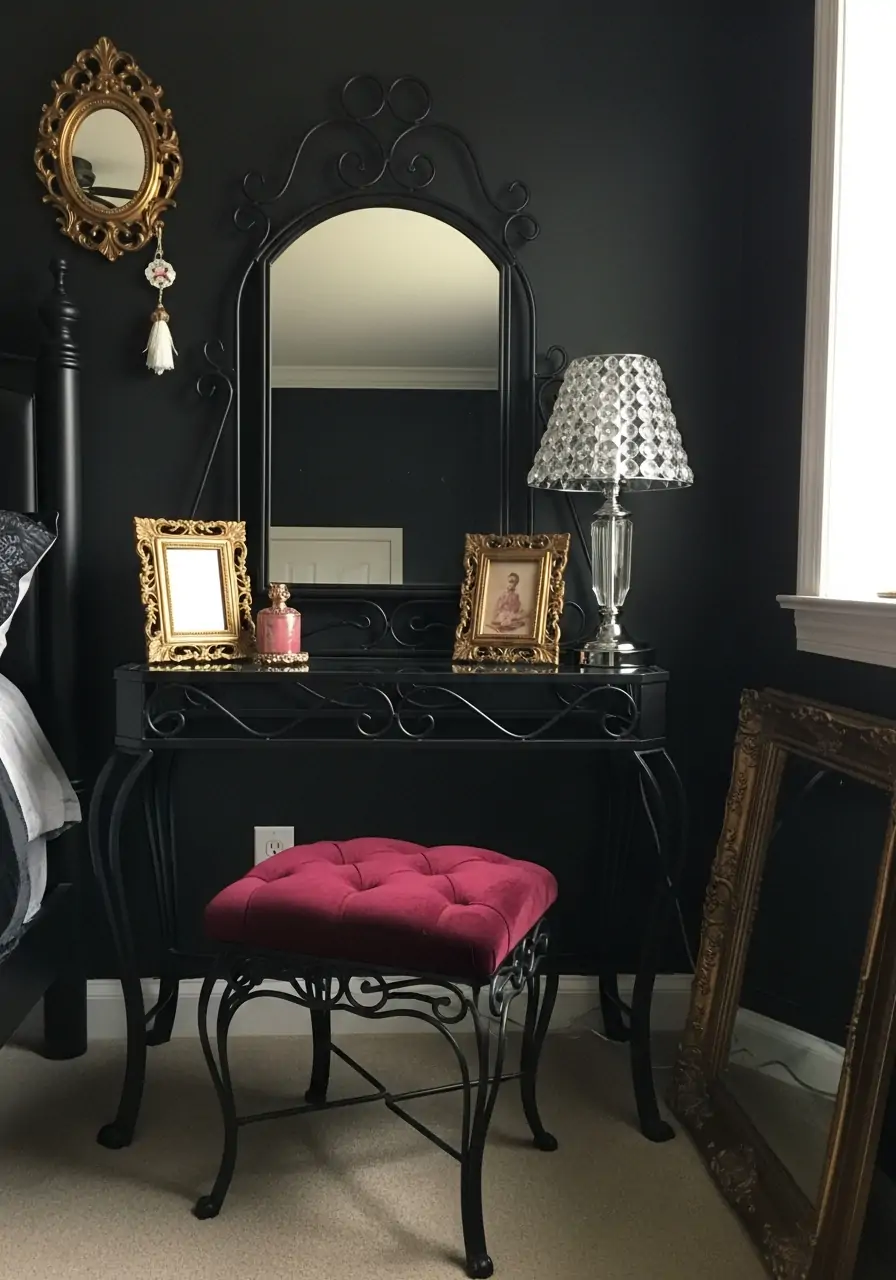 Gothic Glam Decor Style - Dark Feminine Bedroom Ideas
