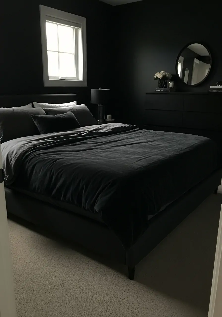 Modern Noir Feminine Style - Dark Feminine Bedroom Ideas