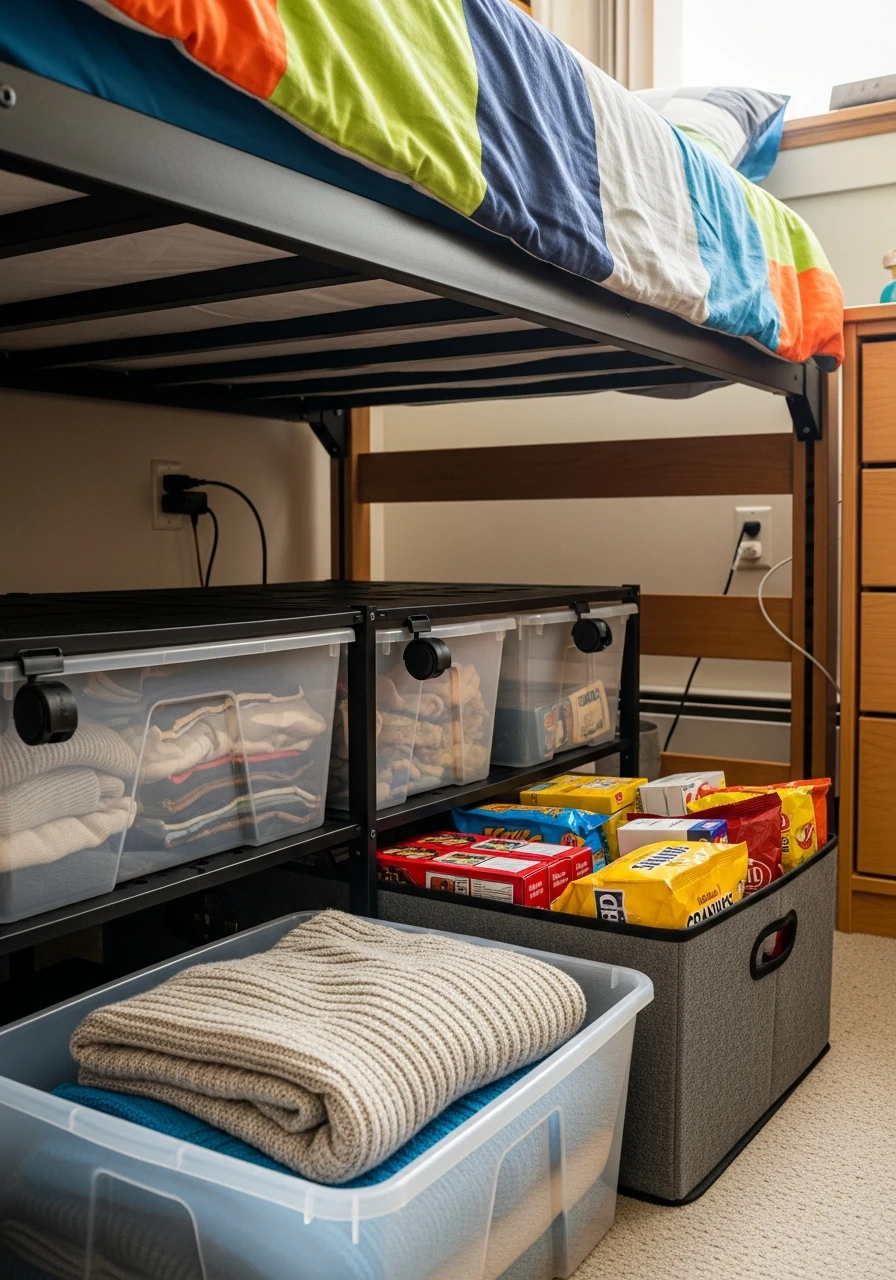 Maximize Floor Space - The Ultimate List of Dorm Room Must Haves for College