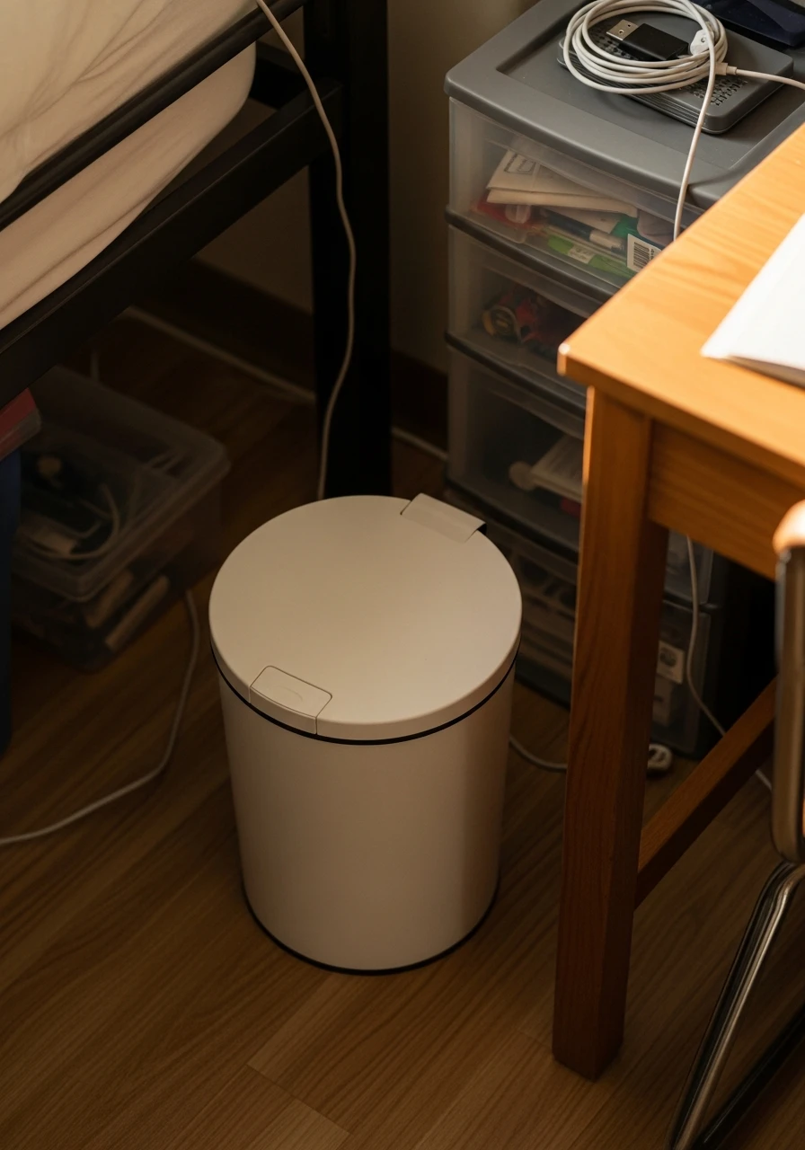 Personal Waste Bin - The Ultimate List of Dorm Room Must Haves for College