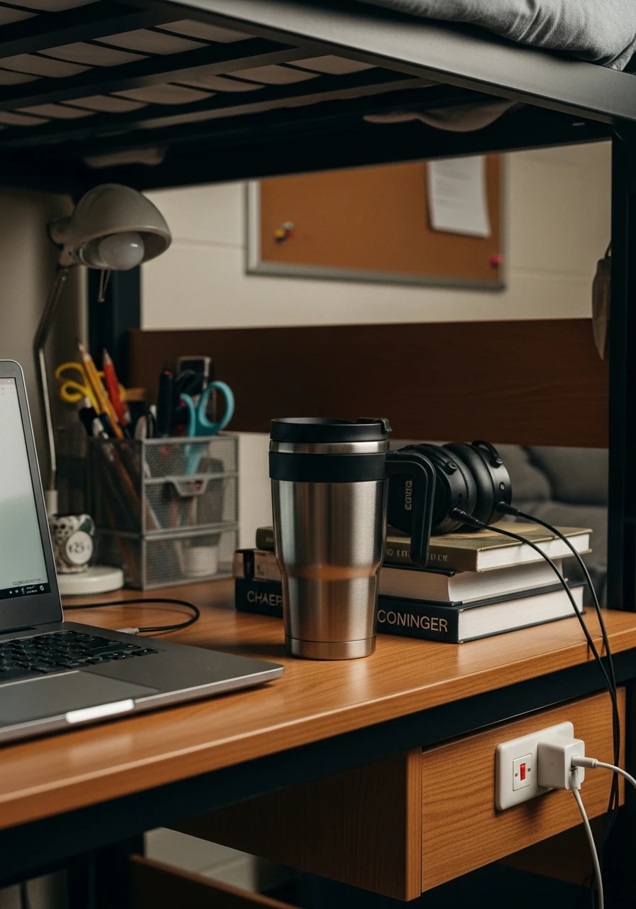 Travel Coffee Mug - The Ultimate List of Dorm Room Must Haves for College