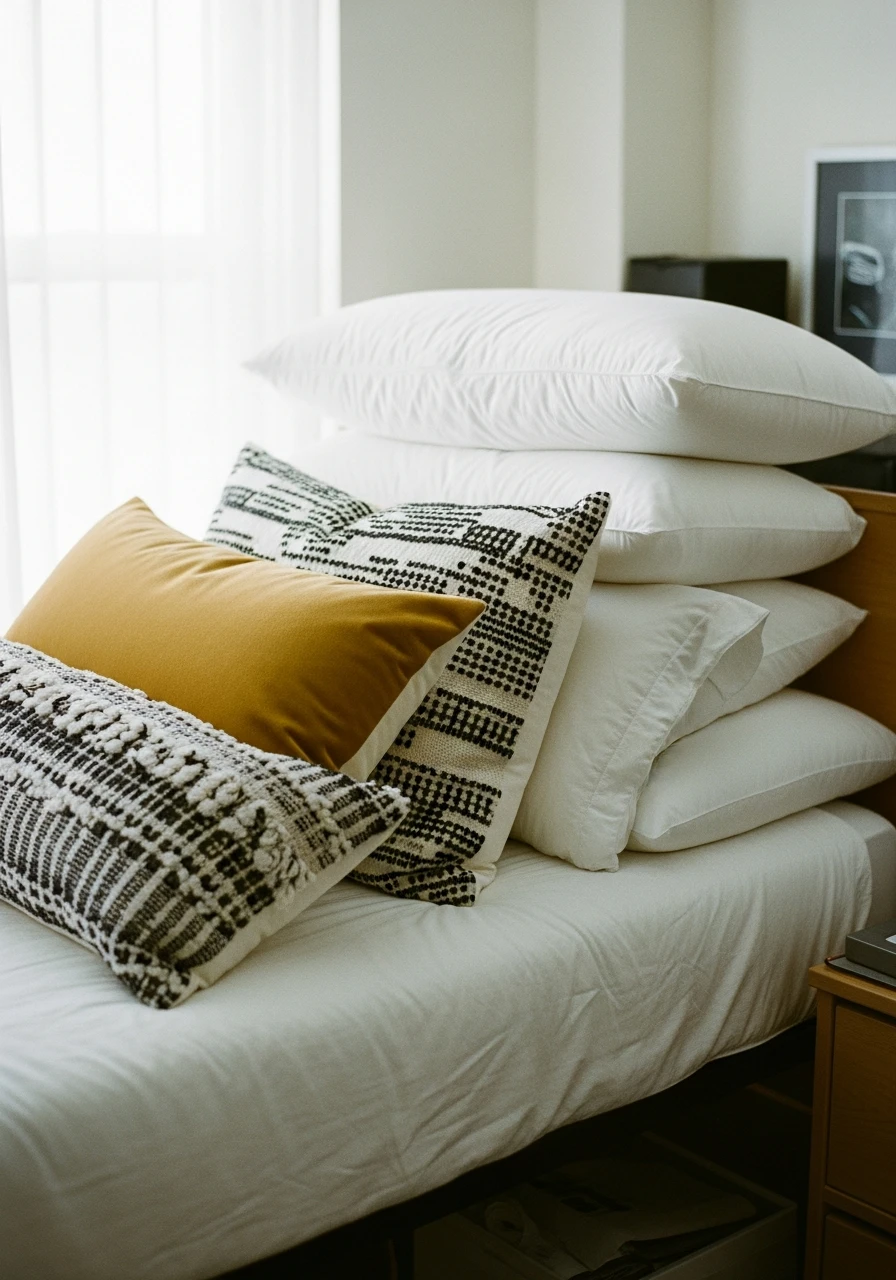 Pillows For Sleep And Style - The Ultimate List of Dorm Room Must Haves for College