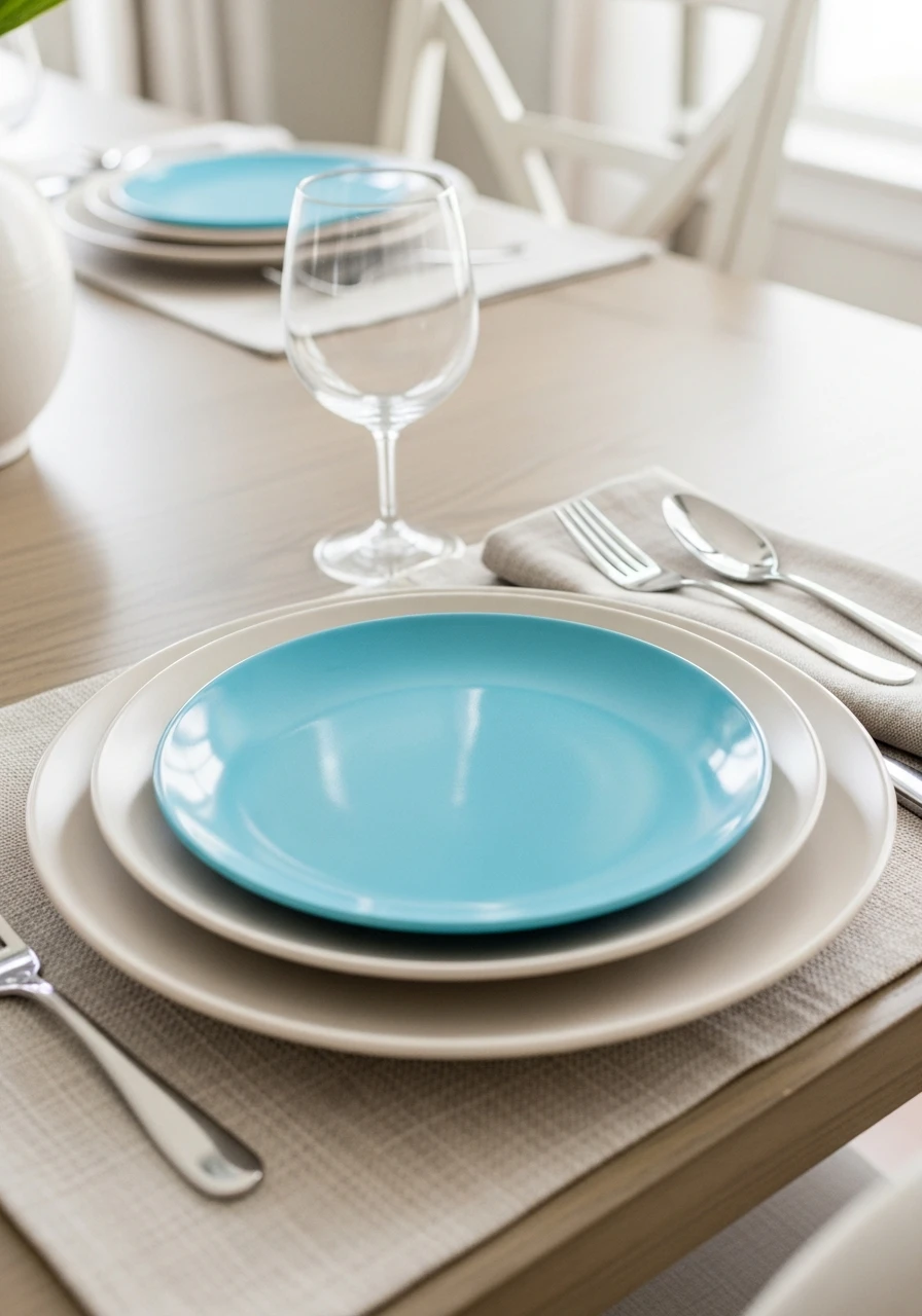 Bright Accent Plate - 50 Easter Tablescape Ideas