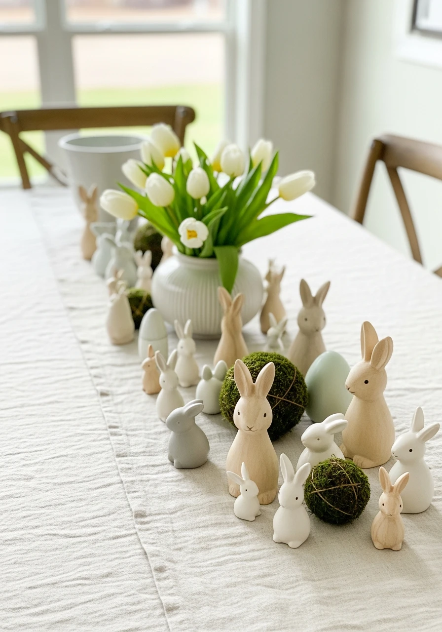 Decorative Bunny Accent - 50 Easter Tablescape Ideas