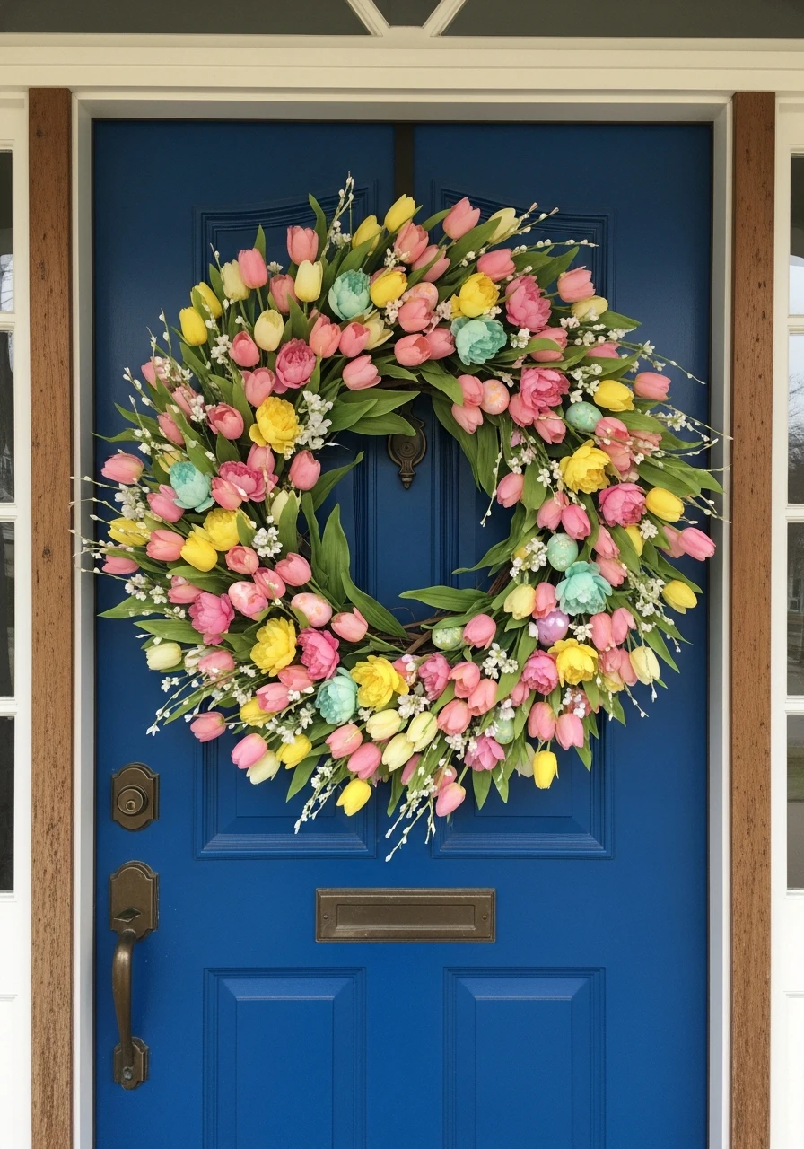Extra Large Statement Wreath - 50 Easter Wreaths for Front Door That Look Amazing