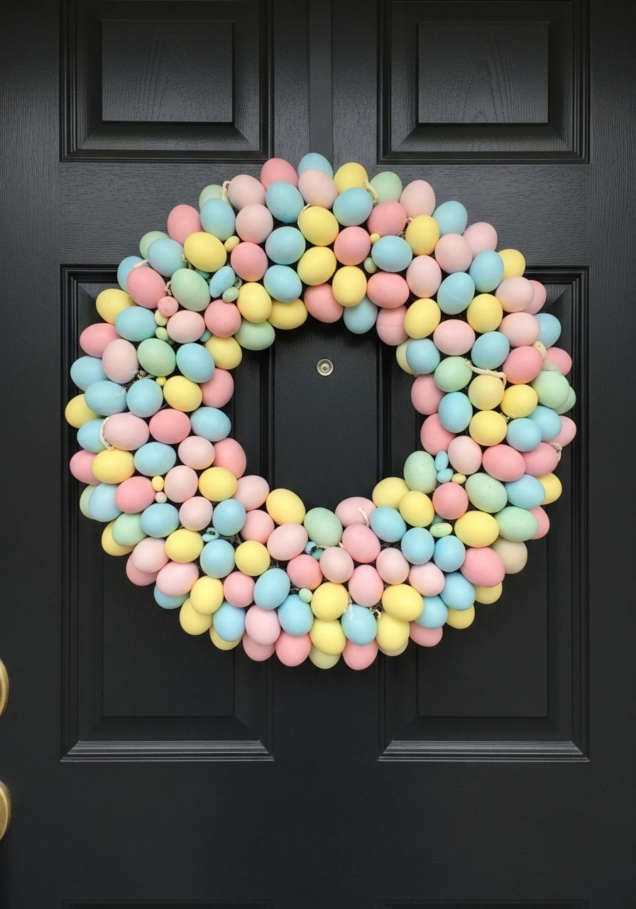 Bold Egg Cluster Wreath - 50 Easter Wreaths for Front Door That Look Amazing