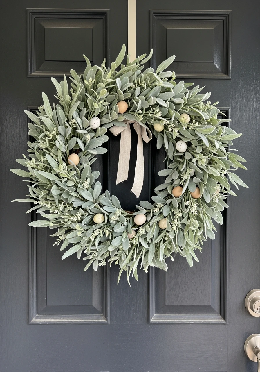 Calming Sage Green Wreath - 50 Easter Wreaths for Front Door That Look Amazing