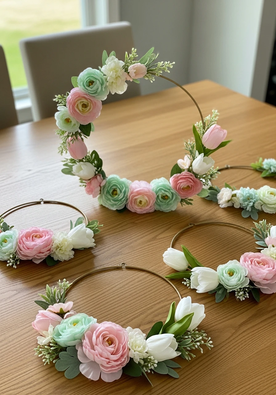 DIY Floral Hoop - 50 Best Easter Centerpiece Ideas for Your Home