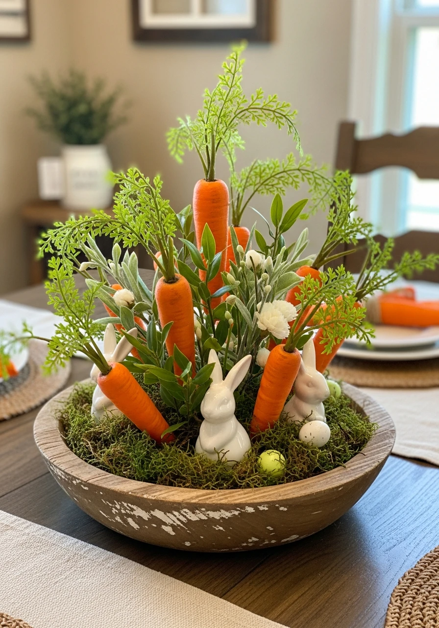 Carrot Themed Centerpiece - 50 Best Easter Centerpiece Ideas for Your Home
