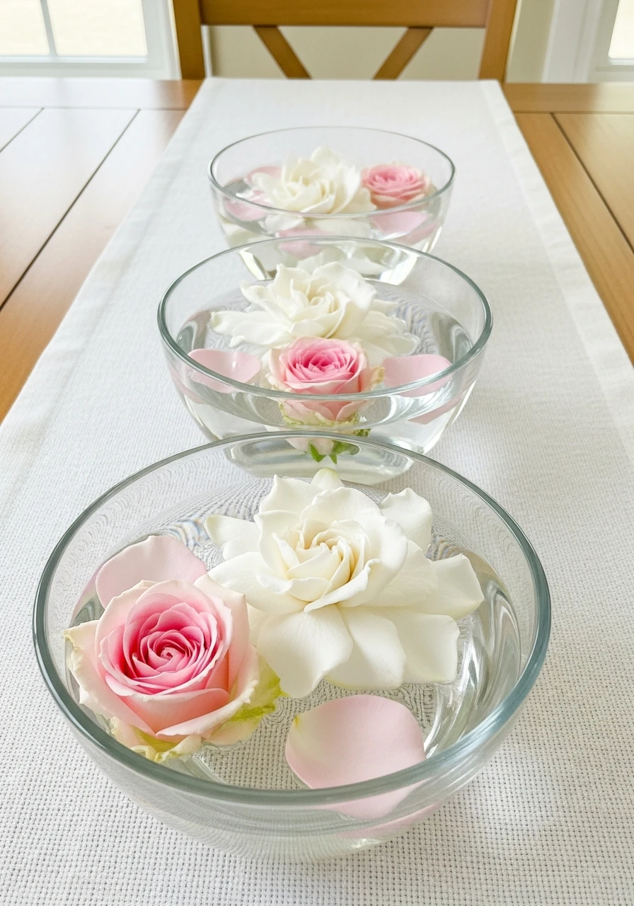 Floating Flowers In Bowls - 50 Best Easter Centerpiece Ideas for Your Home