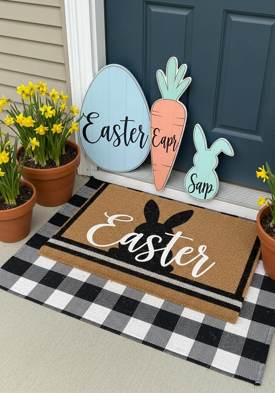 Group Three Easter Signs - 50 Best Easter Front Porch Decor Ideas That Look Expensive