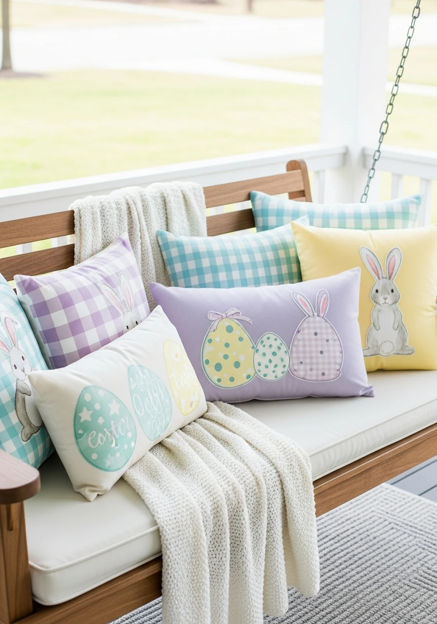 Decorate Your Porch Swing - 50 Best Easter Front Porch Decor Ideas That Look Expensive