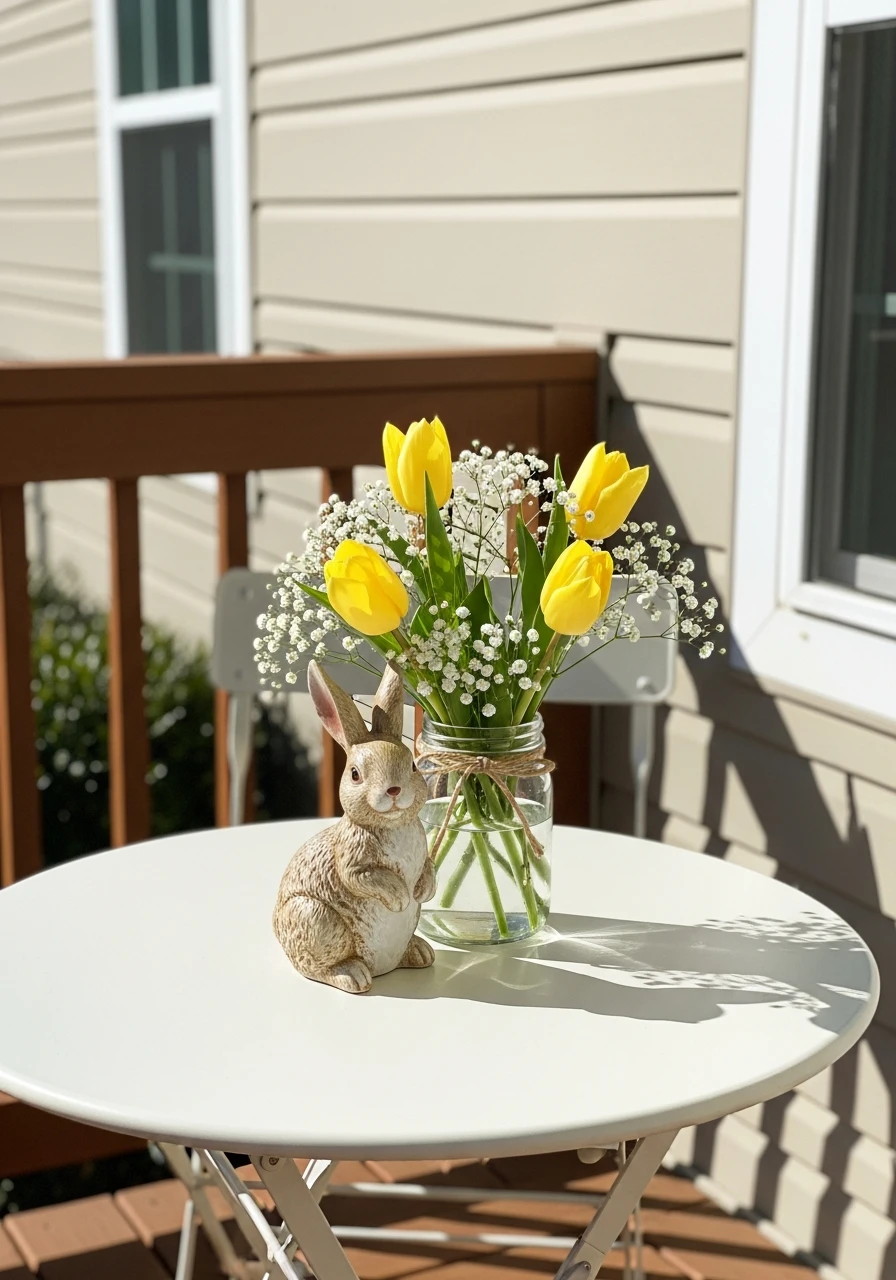 Small Café Table Centerpiece - 50 Best Easter Front Porch Decor Ideas That Look Expensive