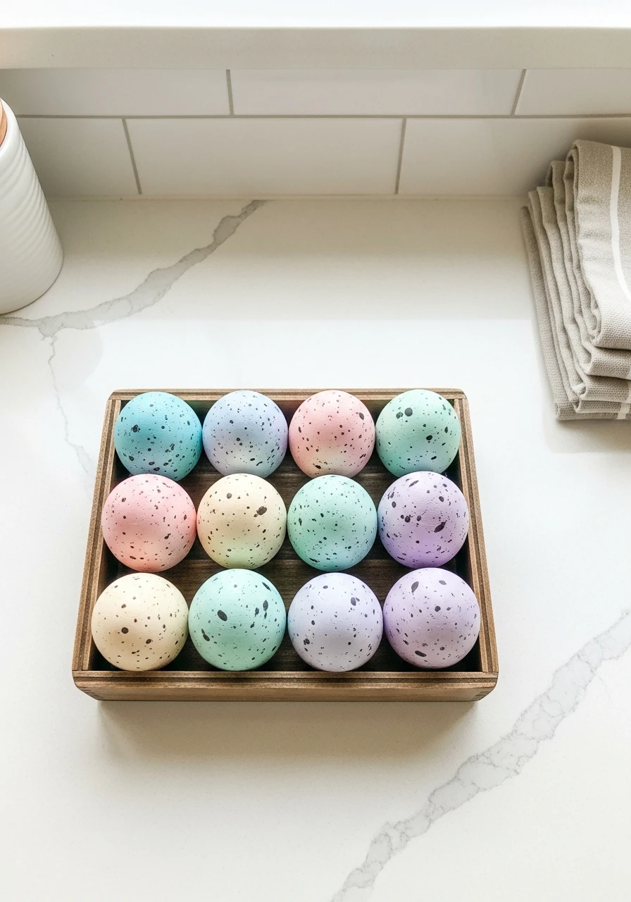 Rustic Egg Crate Arrangement - 50 Budget-Friendly Easter Kitchen Decor Ideas You Can Do Today