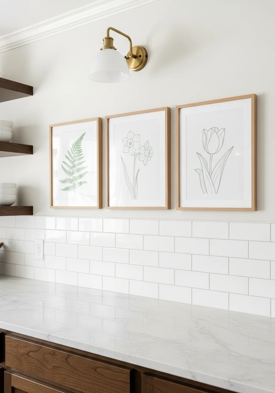 Botanical Easter Wall Prints - 50 Budget-Friendly Easter Kitchen Decor Ideas You Can Do Today