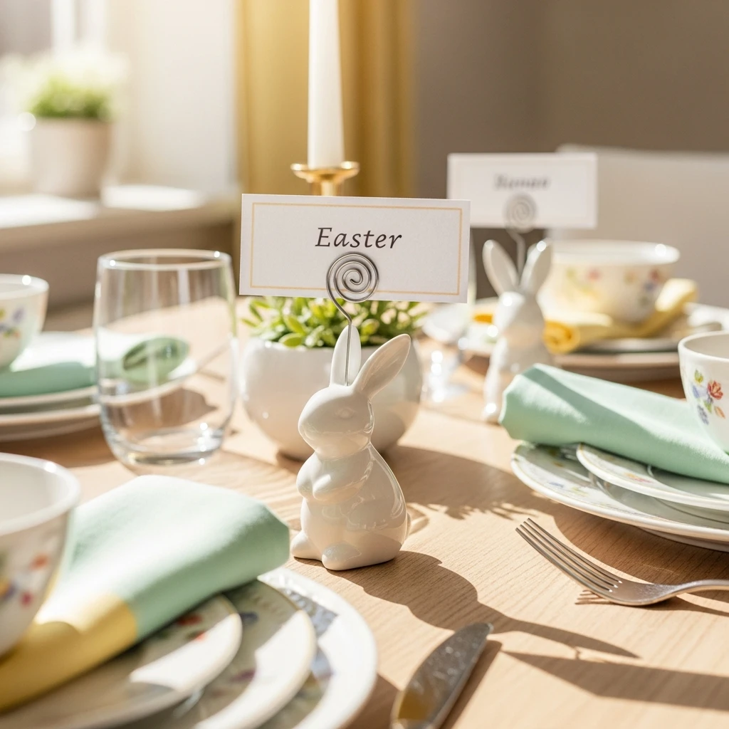 Bunny Place Card Holders - 50 Budget-Friendly Easter Table Decor Ideas That Look High End