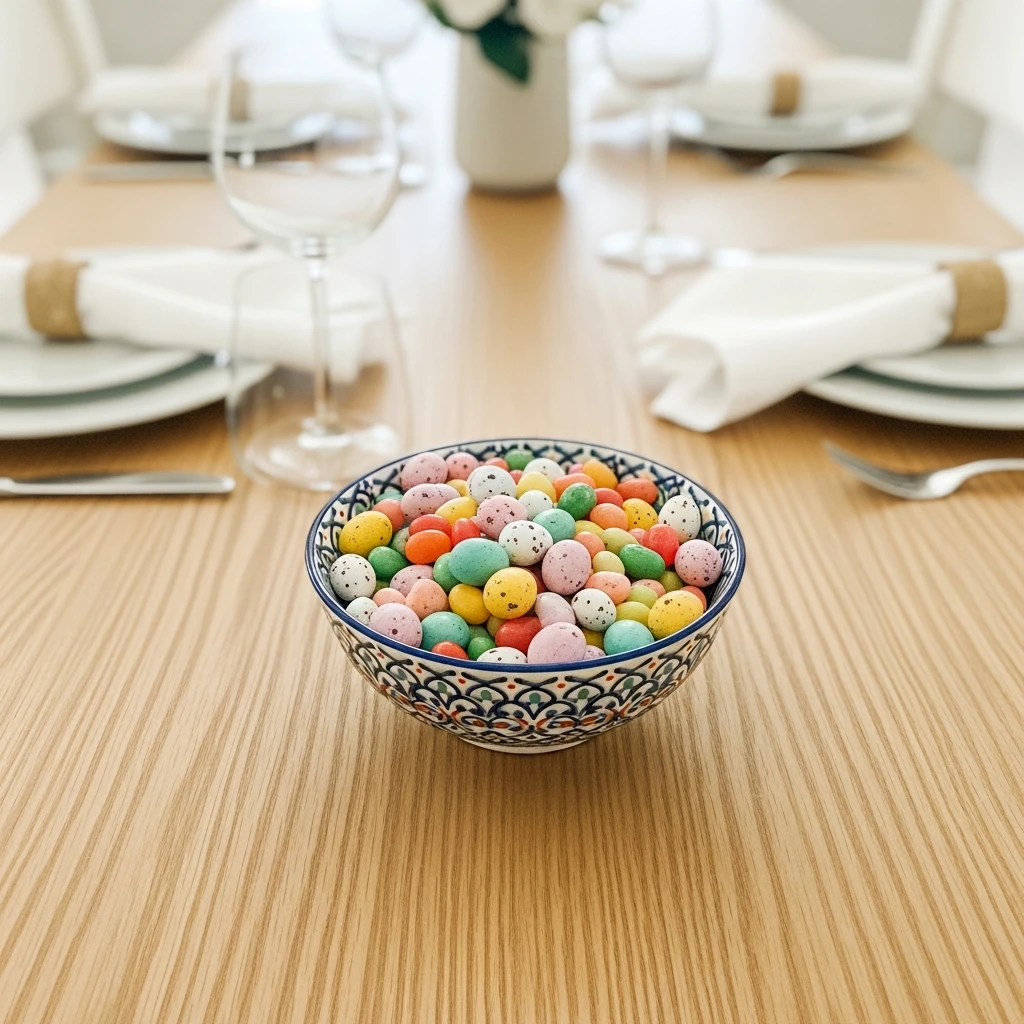Easter Candy Display - 50 Budget-Friendly Easter Table Decor Ideas That Look High End
