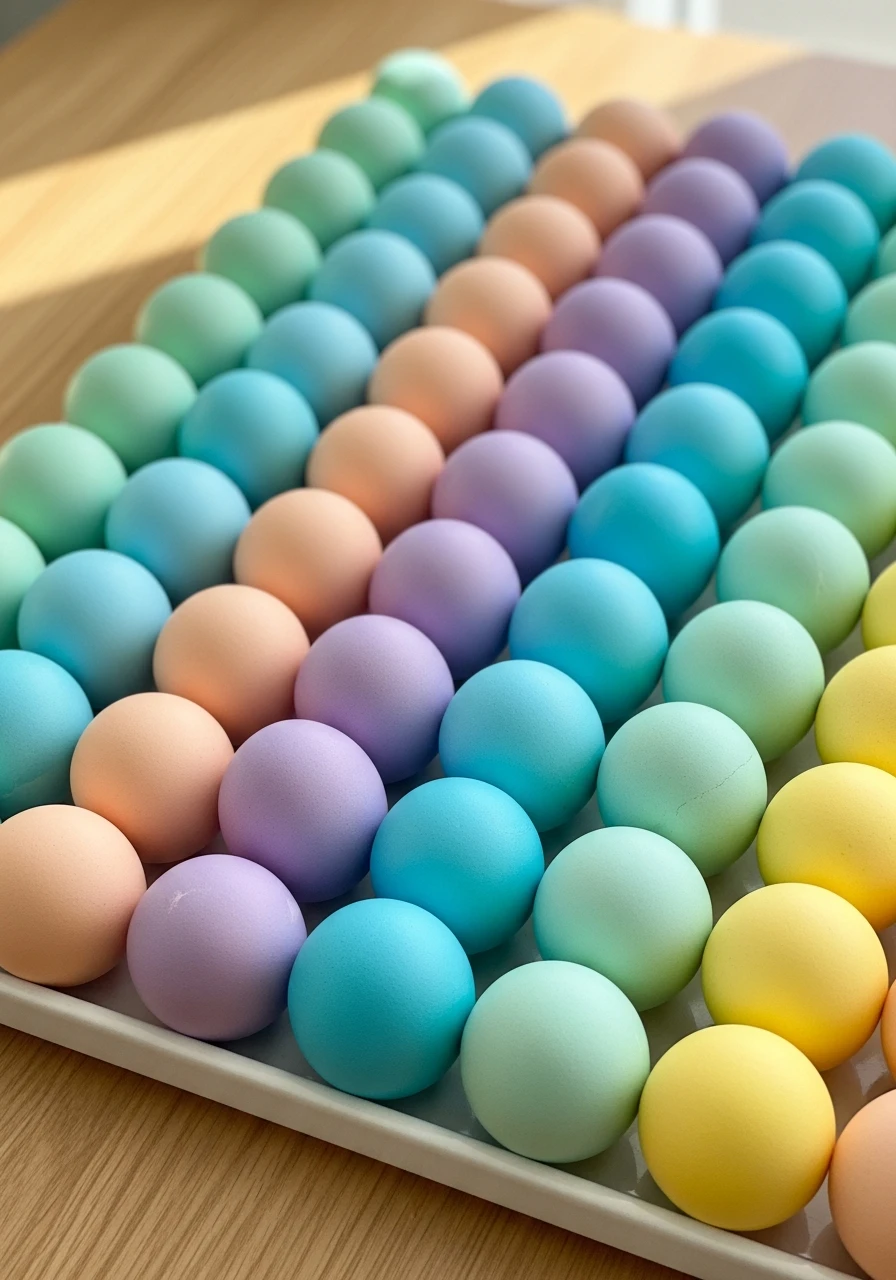 Color-Blocked Painted Eggs - 50 Easy Easter Tray Decor Ideas for a Stylish Spring Centerpiece