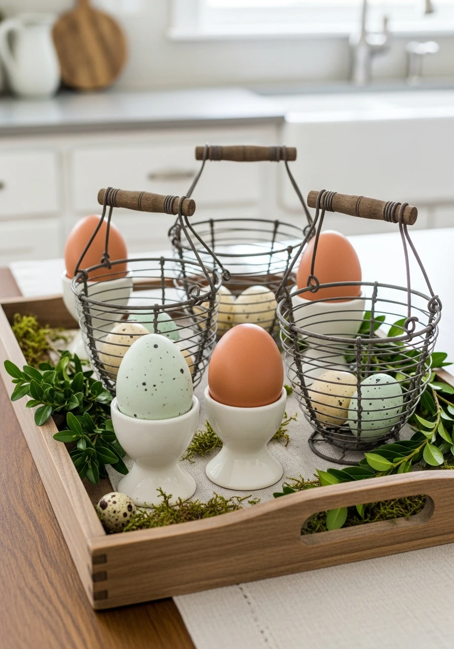 French Country Egg Holders - 50 Easy Easter Tray Decor Ideas for a Stylish Spring Centerpiece