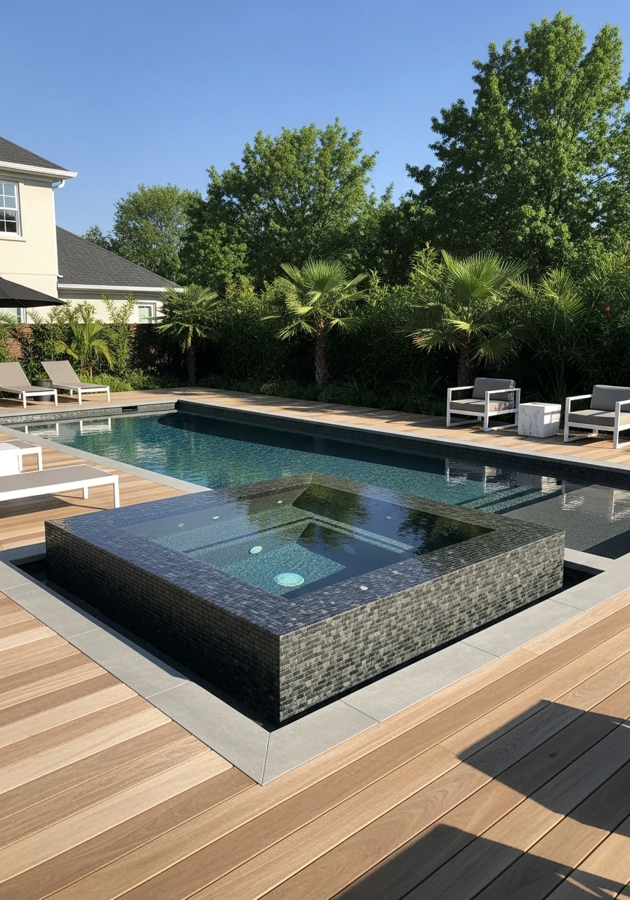 Poolside Wellness Zone - 50 Hot Tub Ideas for Backyard Retreats (High-End Looks on a Budget)