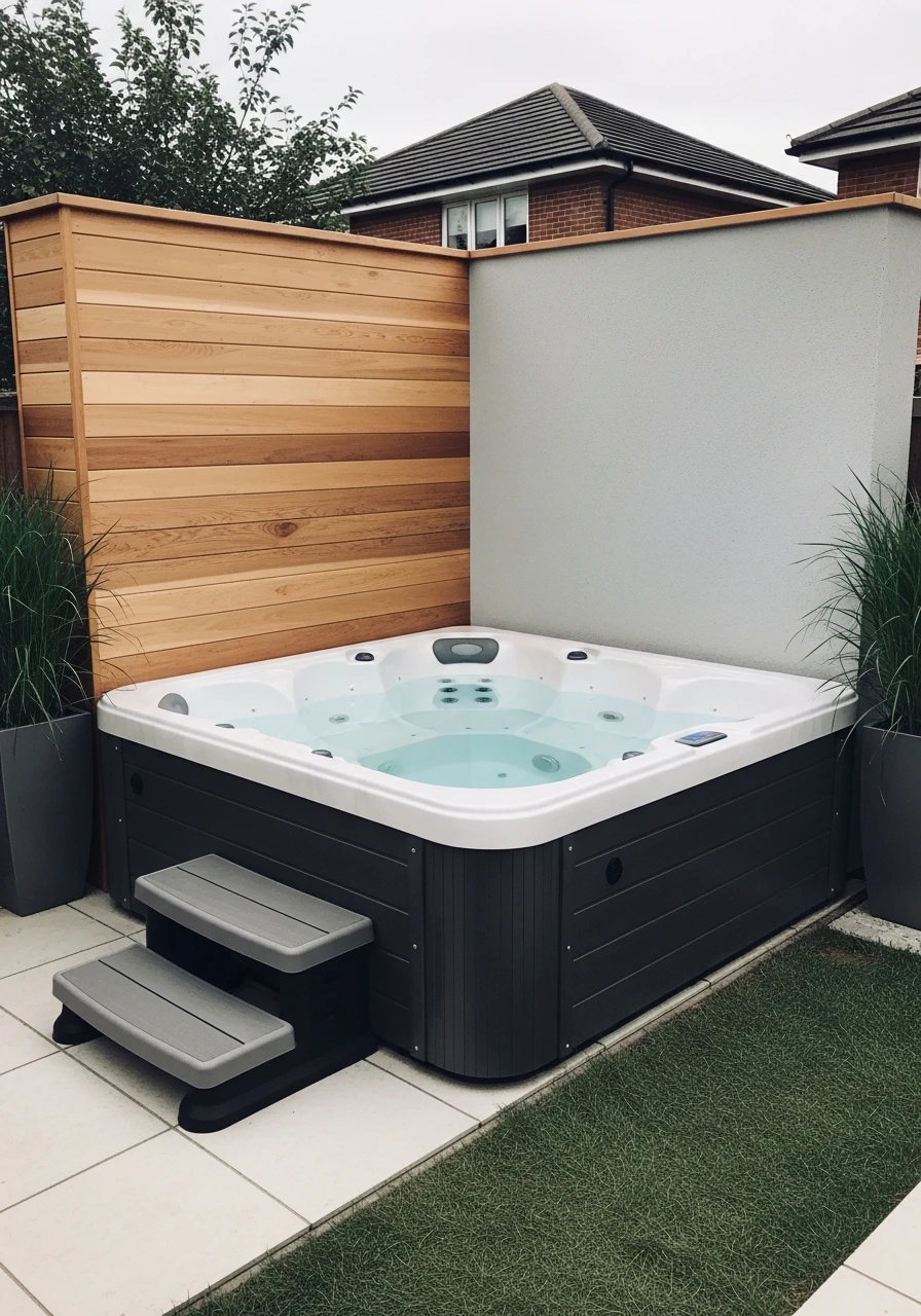 Use A Cozy Corner - 50 Hot Tub Ideas for Backyard Retreats (High-End Looks on a Budget)