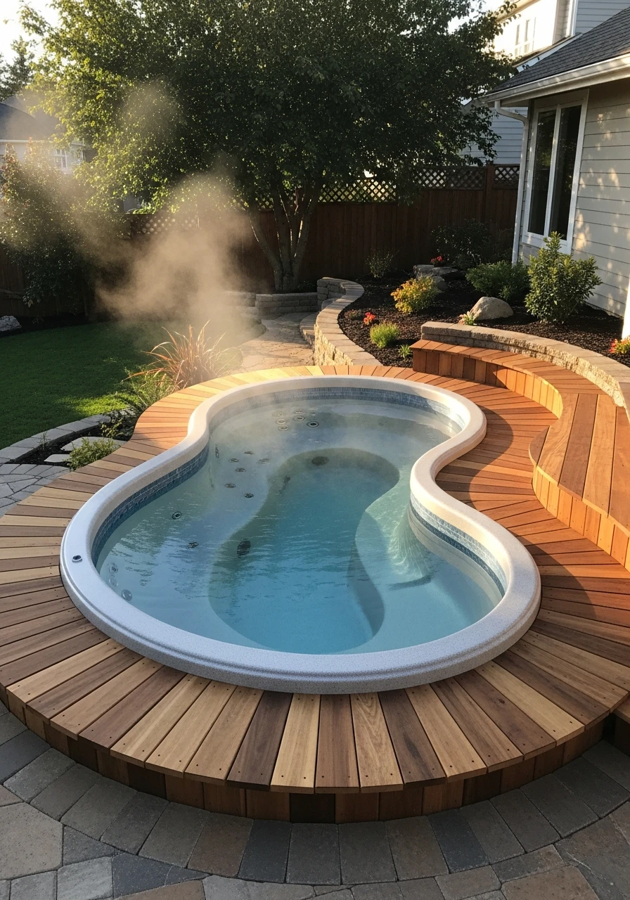 Choose A Custom Shape - 50 Hot Tub Ideas for Backyard Retreats (High-End Looks on a Budget)