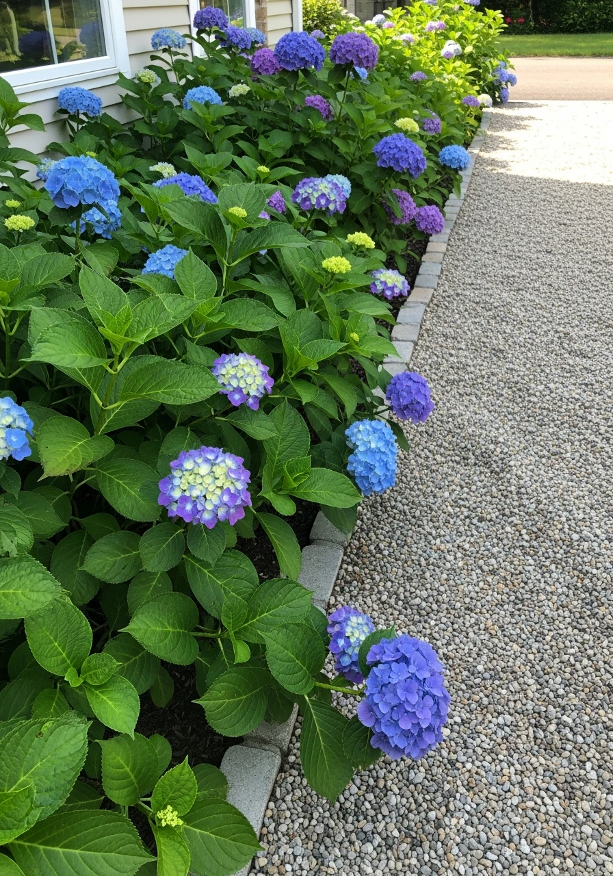 Gravel Path Softener - 50 Simple Hydrangea Landscaping Ideas to Boost Your Curb Appeal