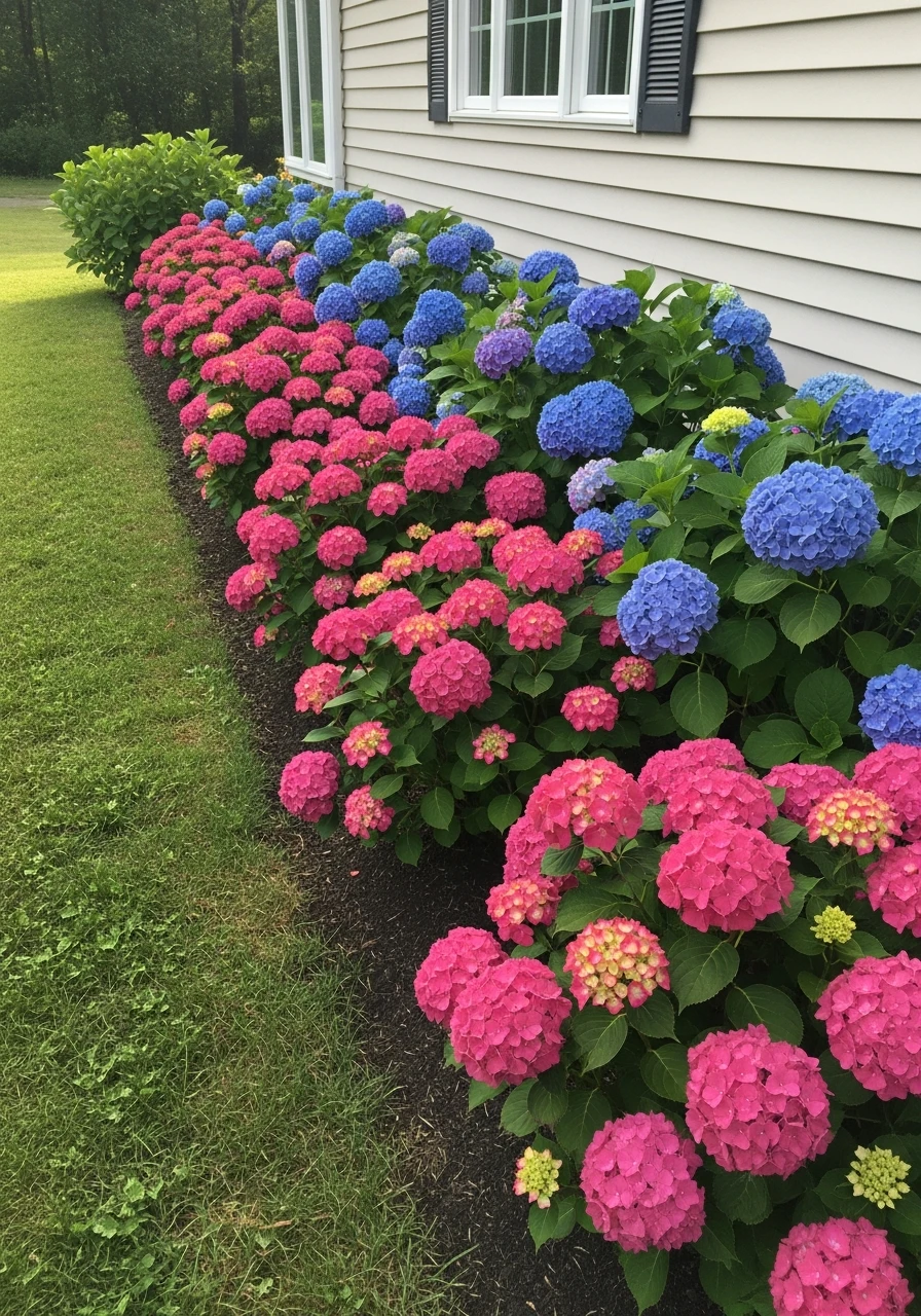 Cluster Planting for Drama - 50 Simple Hydrangea Landscaping Ideas to Boost Your Curb Appeal