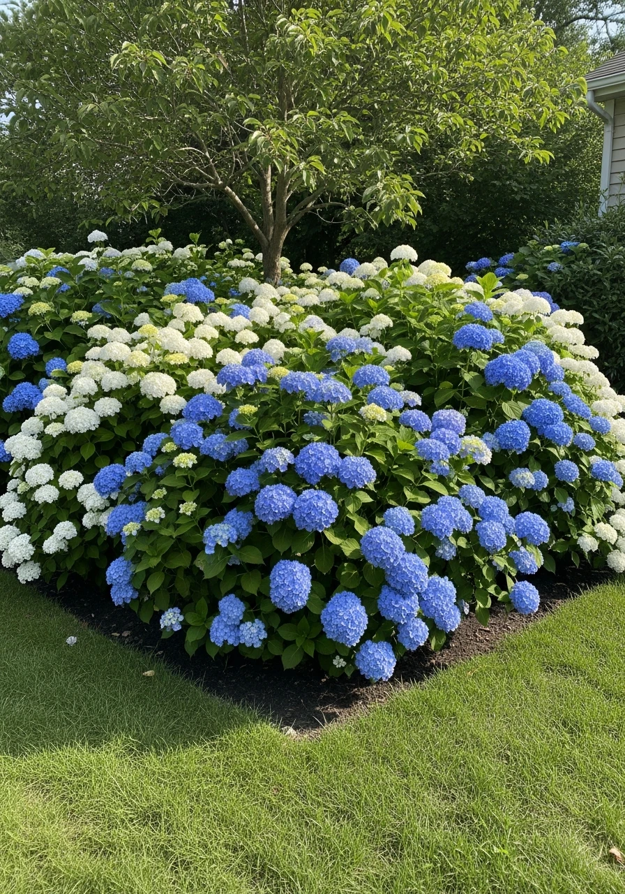 Maximize Corner Impact - 50 Simple Hydrangea Landscaping Ideas to Boost Your Curb Appeal