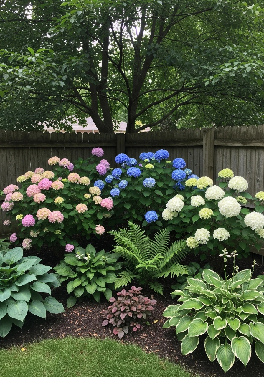 Anchor the Shade Garden - 50 Simple Hydrangea Landscaping Ideas to Boost Your Curb Appeal
