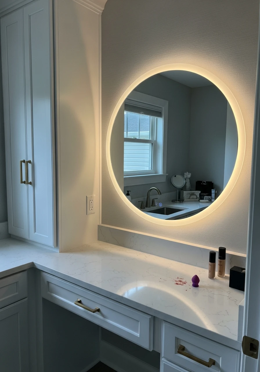 LED Backlit Makeup Room - 50 Must-Try Makeup Room Ideas For Your Home