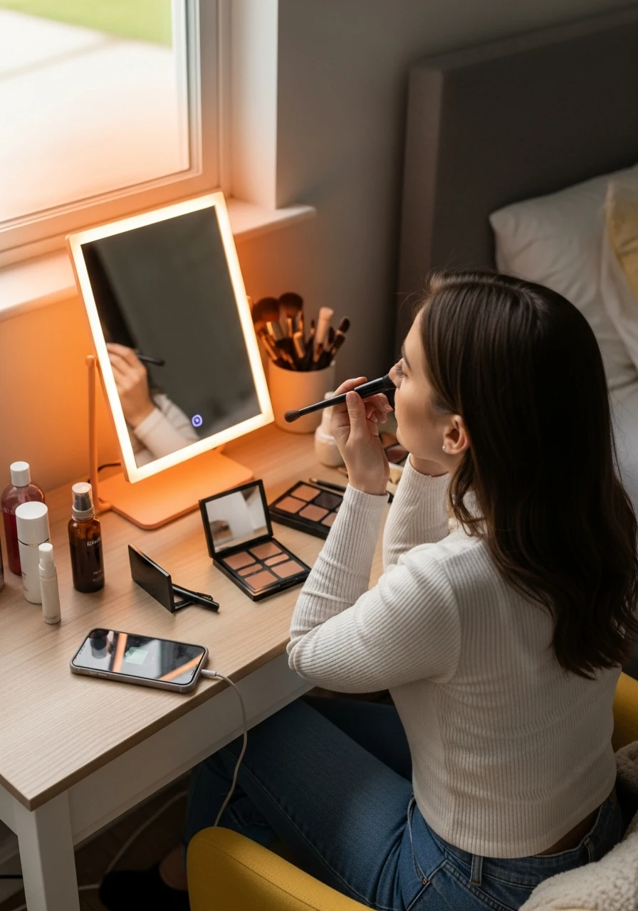 Color-Changing Light Room - 50 Must-Try Makeup Room Ideas For Your Home