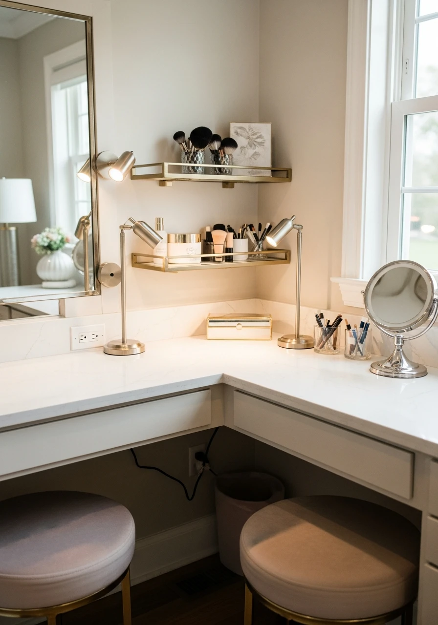 Spotlight Makeup Room - 50 Must-Try Makeup Room Ideas For Your Home