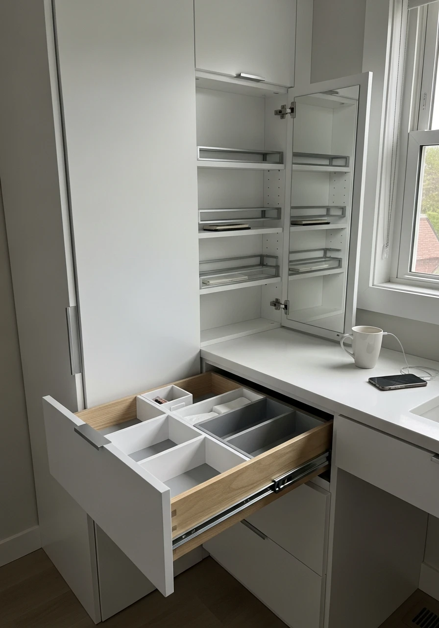 Hidden Storage Makeup Room - 50 Must-Try Makeup Room Ideas For Your Home