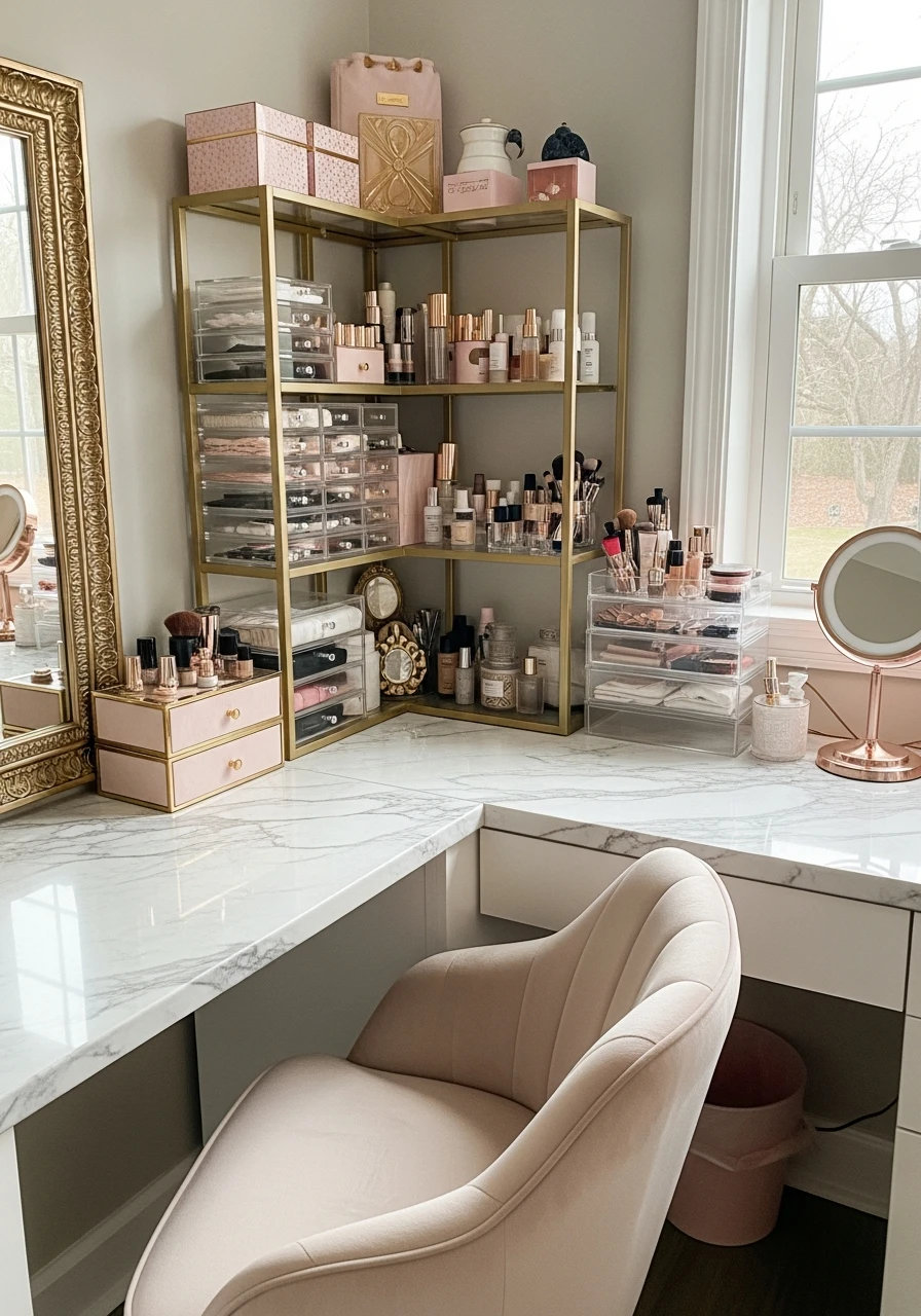 Color-Themed Makeup Room - 50 Must-Try Makeup Room Ideas For Your Home
