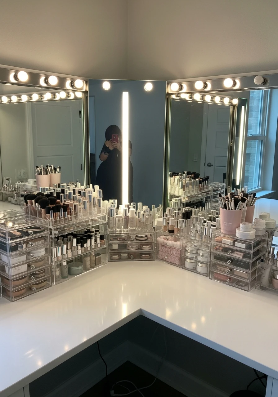 Studio-Style Makeup Room - 50 Must-Try Makeup Room Ideas For Your Home