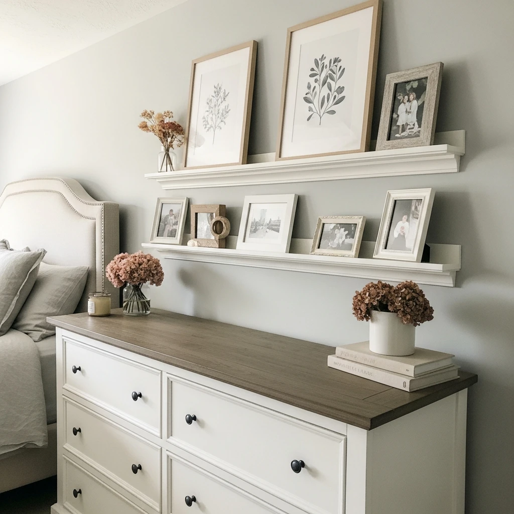 DIY Picture Ledges - 50 Master Bedroom Decor Ideas That Look Expensive (But Aren't)