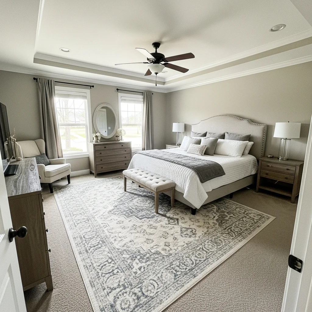 Area Rug Grounding - 50 Master Bedroom Decor Ideas That Look Expensive (But Aren't)