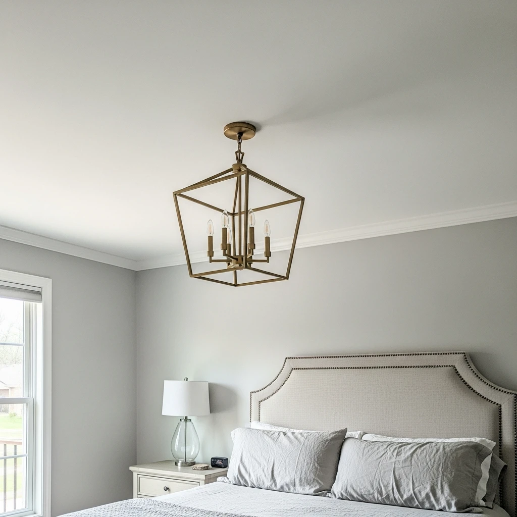 Swap Builder-Grade Light Fixture - 50 Master Bedroom Decor Ideas That Look Expensive (But Aren't)