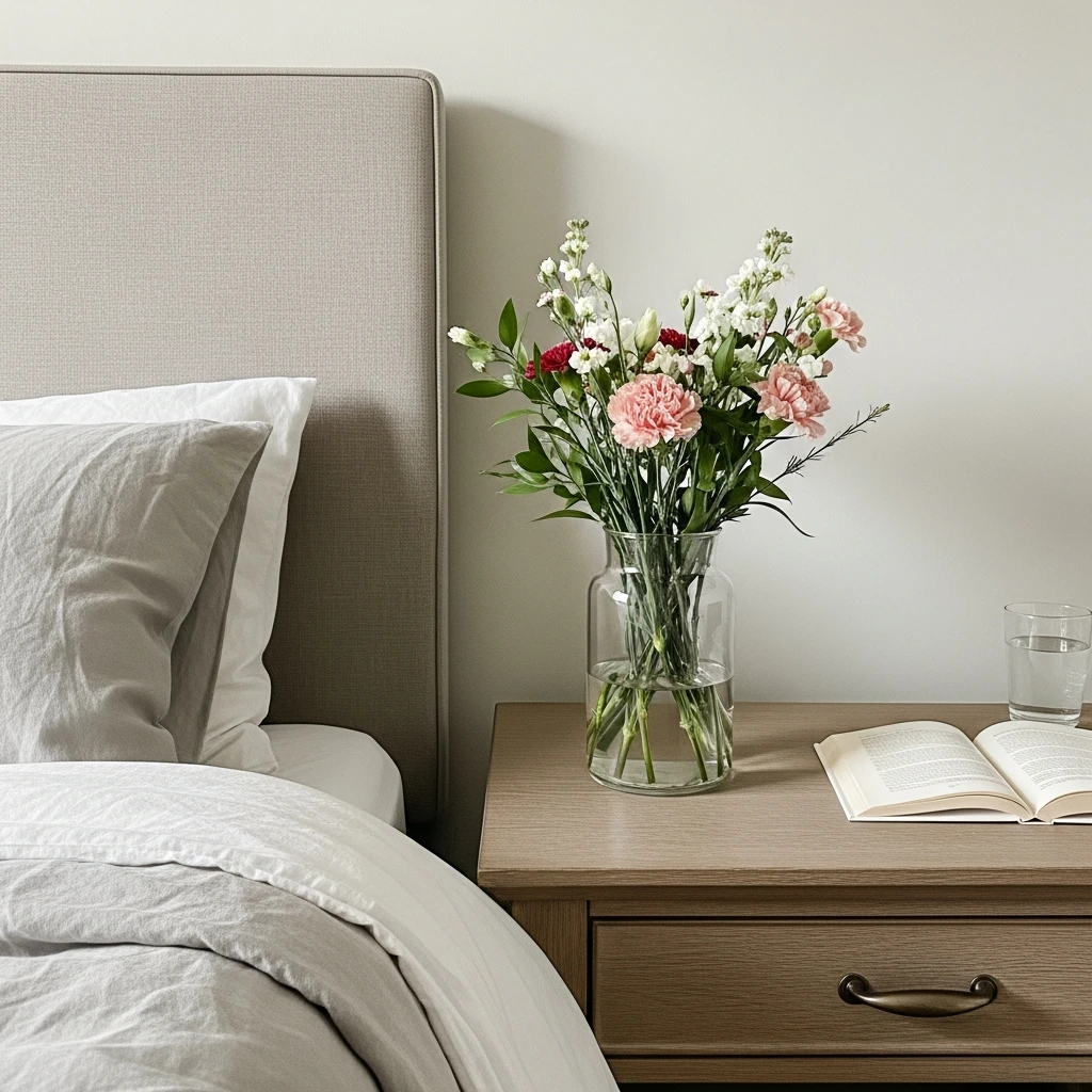 Display Fresh Flowers - 50 Master Bedroom Decor Ideas That Look Expensive (But Aren't)