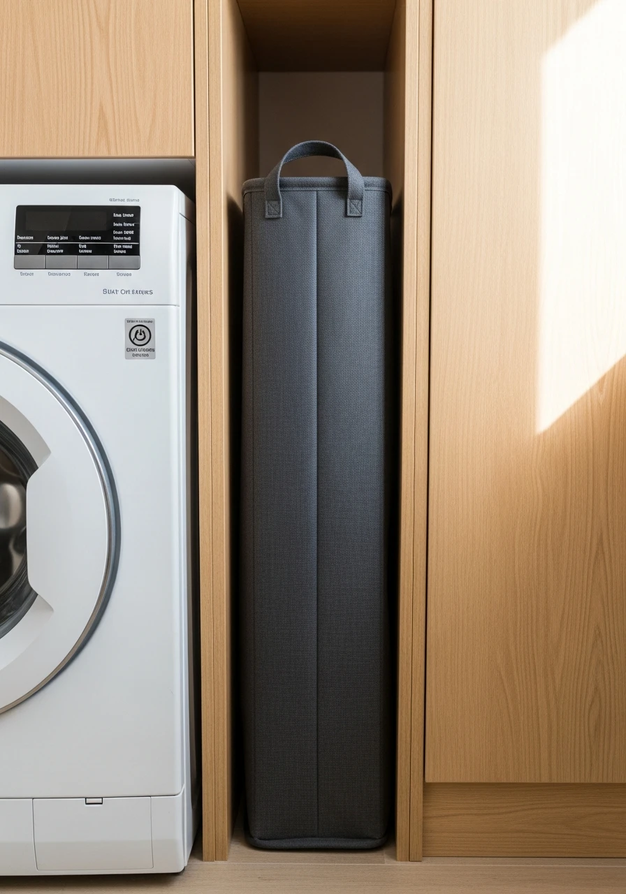 Tall, Skinny Hampers - 50 Genius Narrow Laundry Room Ideas That Maximize Every Inch