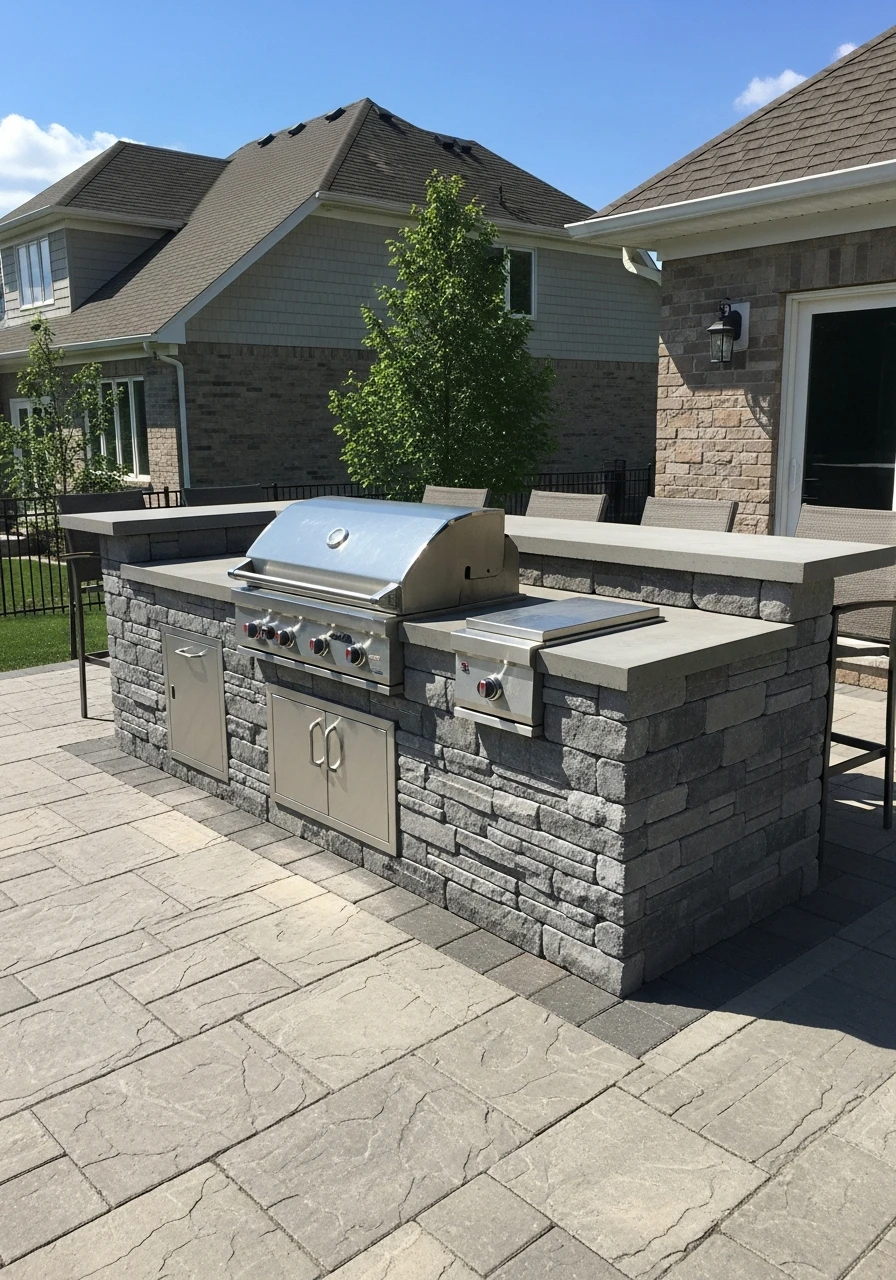 Permanent Grill Island Design - 50 Outdoor Kitchen Design Ideas For A High-End Patio Look