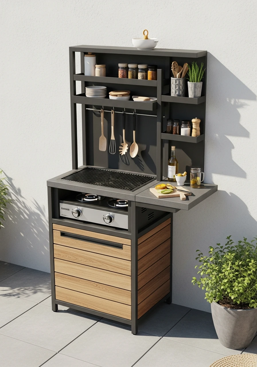 Compact Kitchen Small Patio - 50 Outdoor Kitchen Design Ideas For A High-End Patio Look