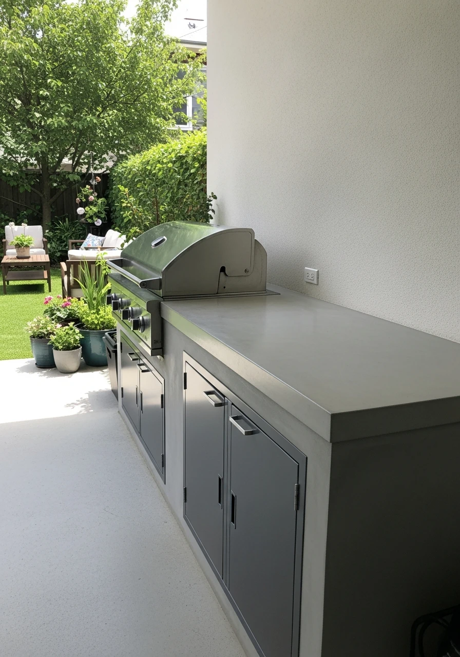 Simple Single-Wall Kitchen - 50 Outdoor Kitchen Design Ideas For A High-End Patio Look