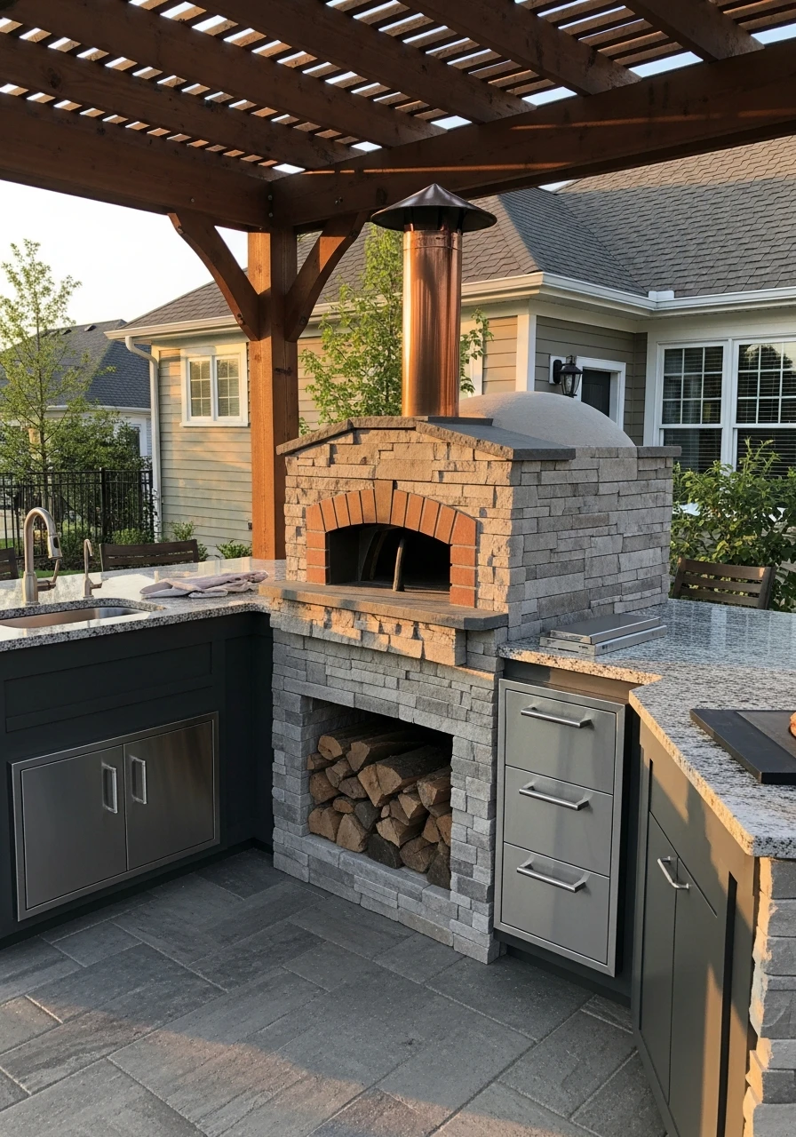 Add A Built-In Pizza Oven - 50 Outdoor Kitchen Design Ideas For A High-End Patio Look
