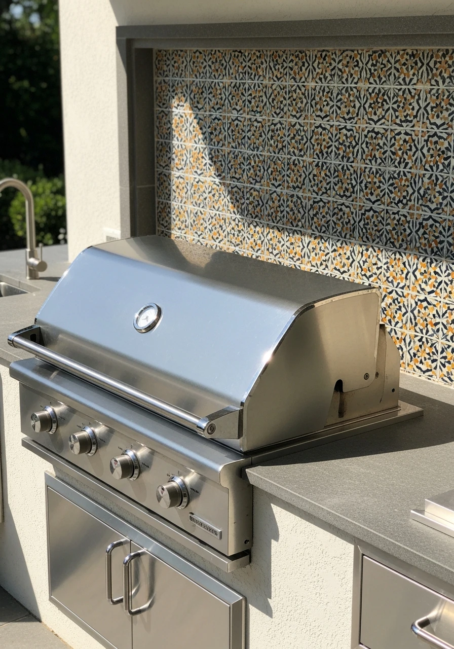 Add A Tiled Backsplash - 50 Outdoor Kitchen Design Ideas For A High-End Patio Look