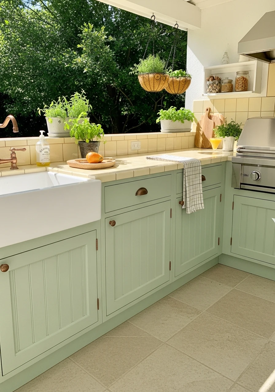 Cozy Cottage Kitchen Charm - 50 Outdoor Kitchen Design Ideas For A High-End Patio Look