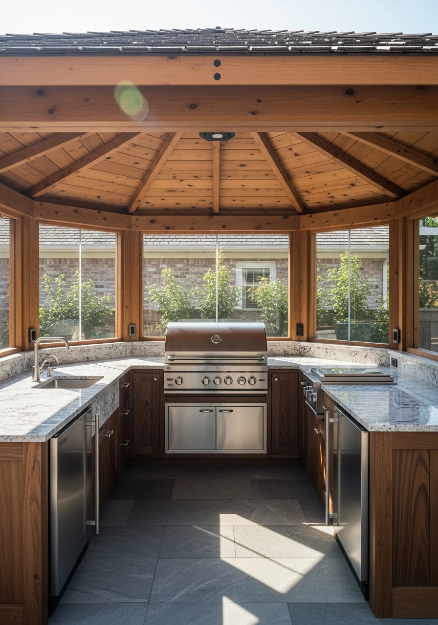 Kitchen Inside A Gazebo - 50 Outdoor Kitchen Design Ideas For A High-End Patio Look